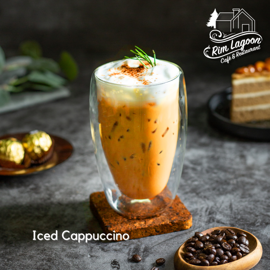 Iced Cappuccino ริมลากูนคาเฟ่ มีนบุรี ร่มเกล้า ลาดกระบัง คาเฟ่ริมทะเลสาบ คาเฟ่ริมน้ำ