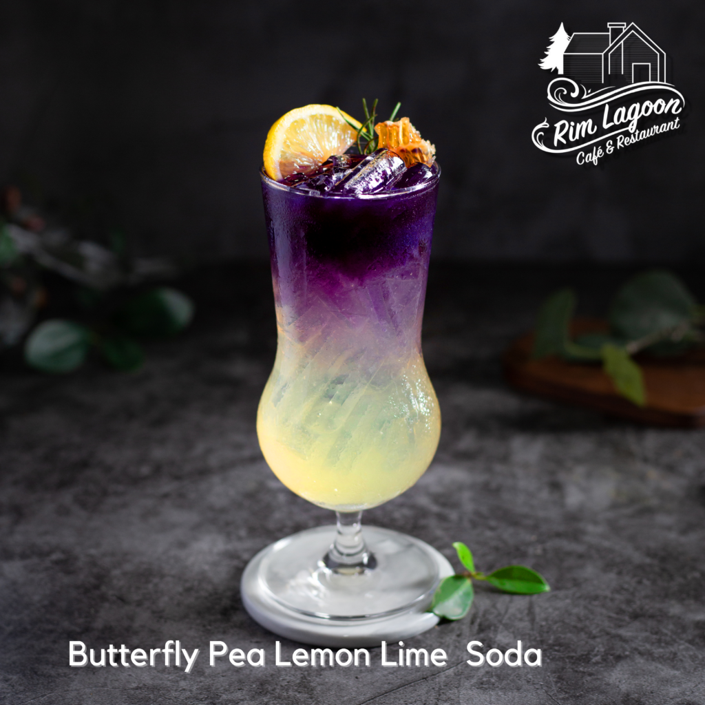 Butterfly Pea Lemon Lime Soda ริมลากูนคาเฟ่ มีนบุรี ร่มเกล้า ลาดกระบัง