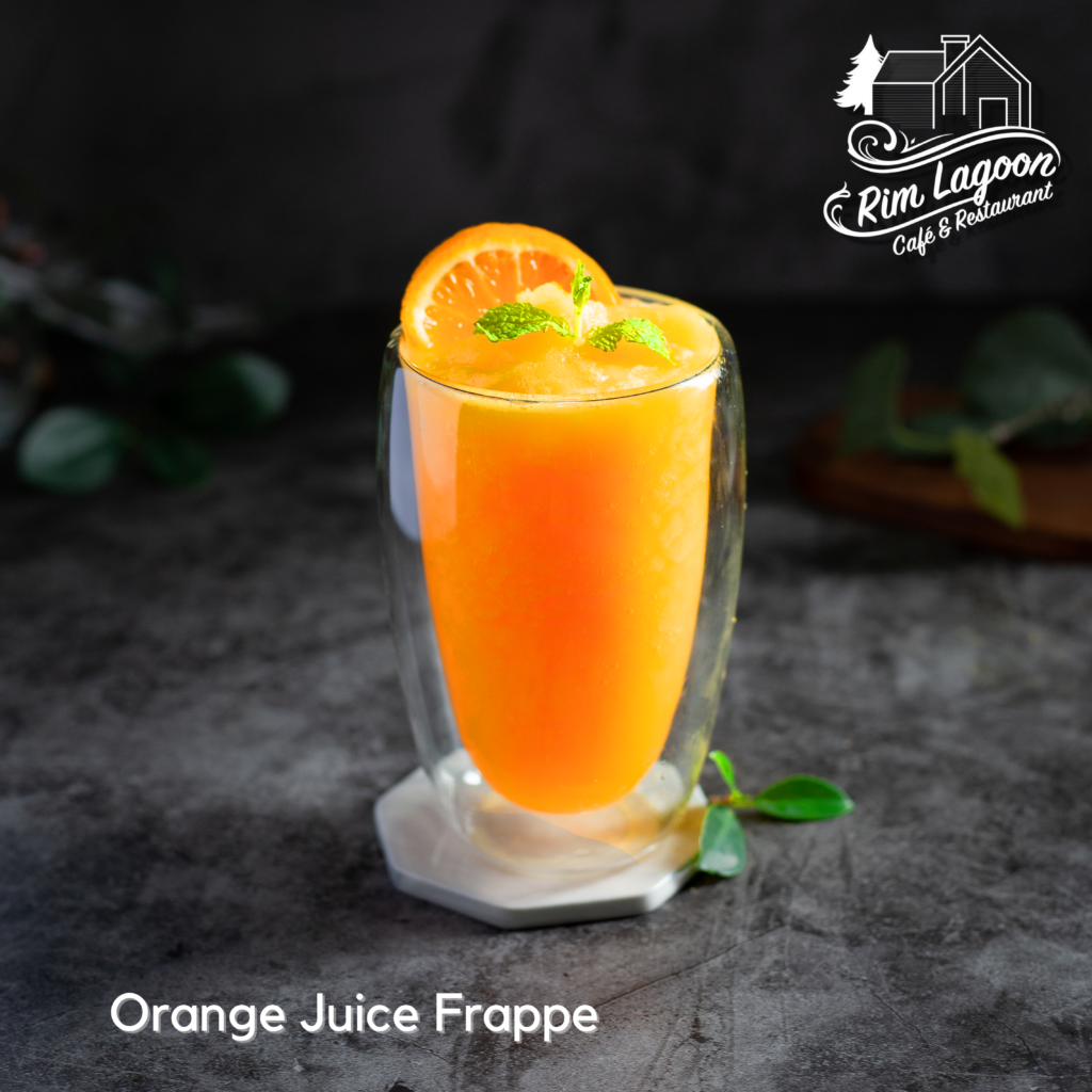 Orange Juice Frappe ริมลากูนคาเฟ่ มีนบุรี ร่มเกล้า ลาดกระบัง
